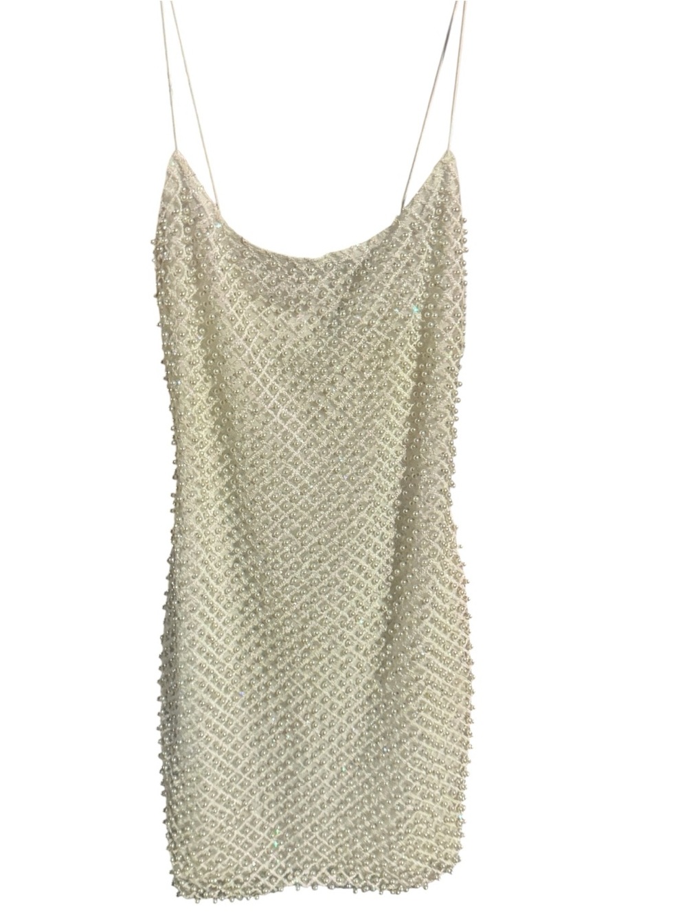 Oh Polly Drop a Glint White Embellished Mini Dress - Picture 3 of 6